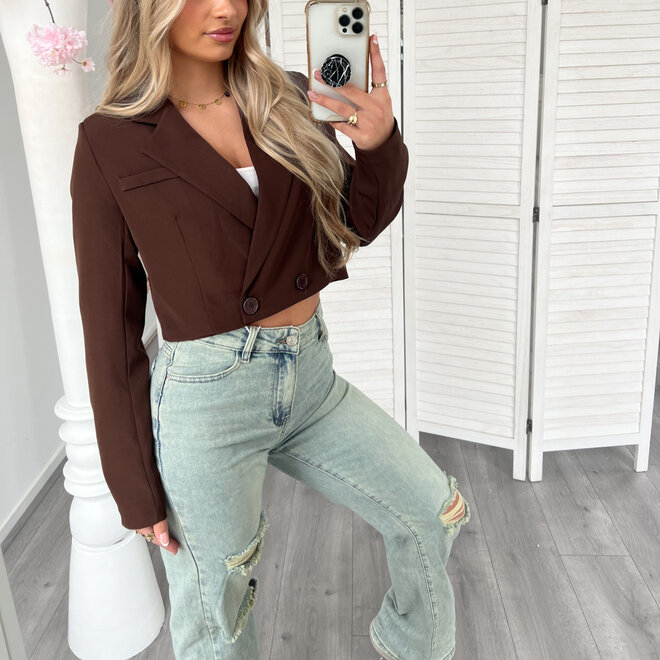 Cropped Blazer Bruin
