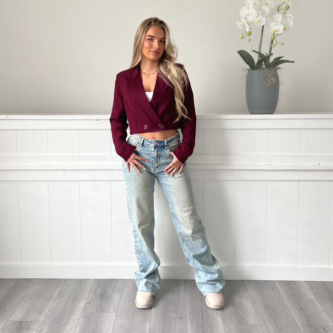 Cropped Blazer Bordeaux