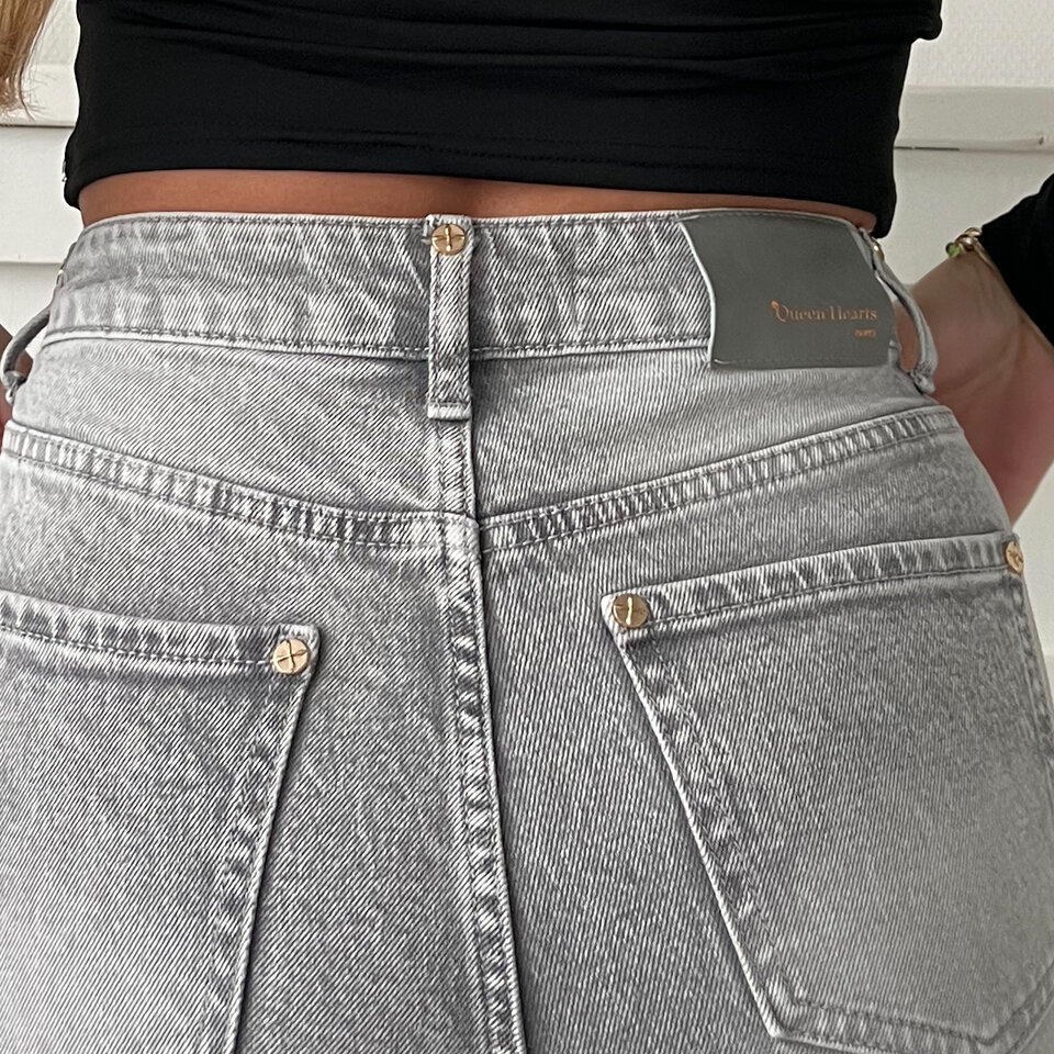 Bibi Queen Hearts Jeans Grijs