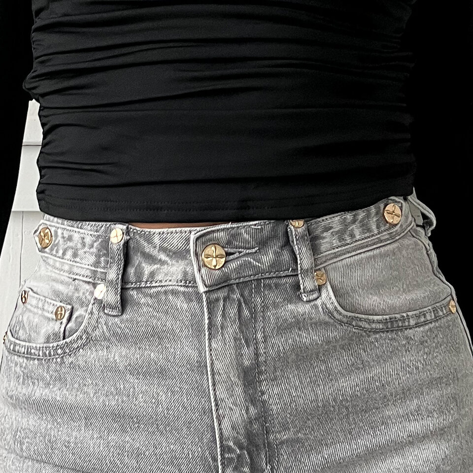 Bibi Queen Hearts Jeans Grijs