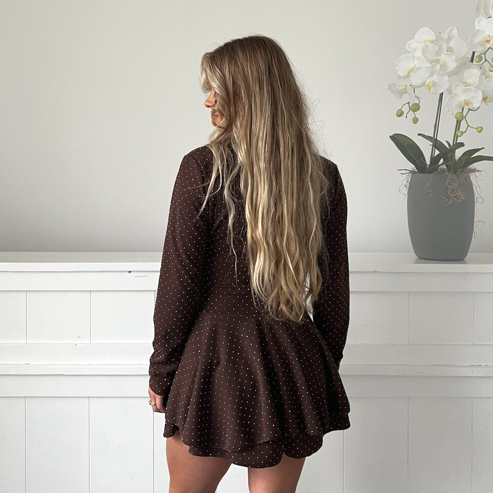 Nina Diamantjes Playsuit Bruin