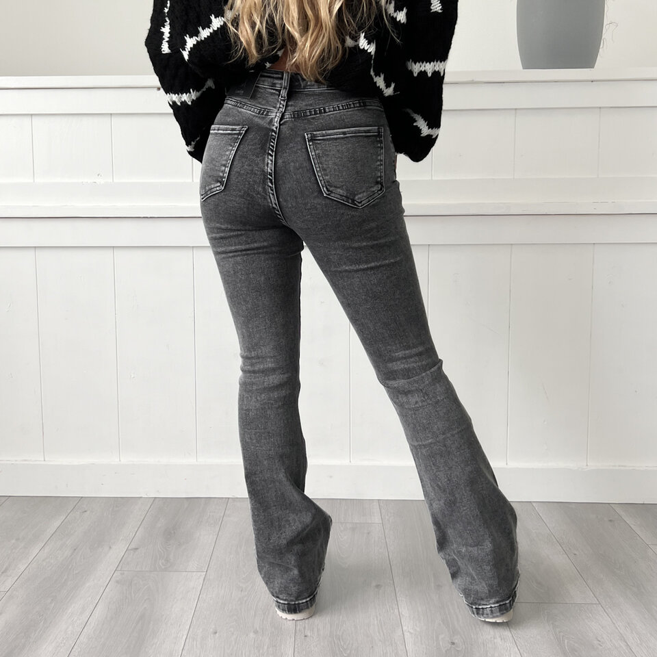 Rianne Flared Jeans Grijs