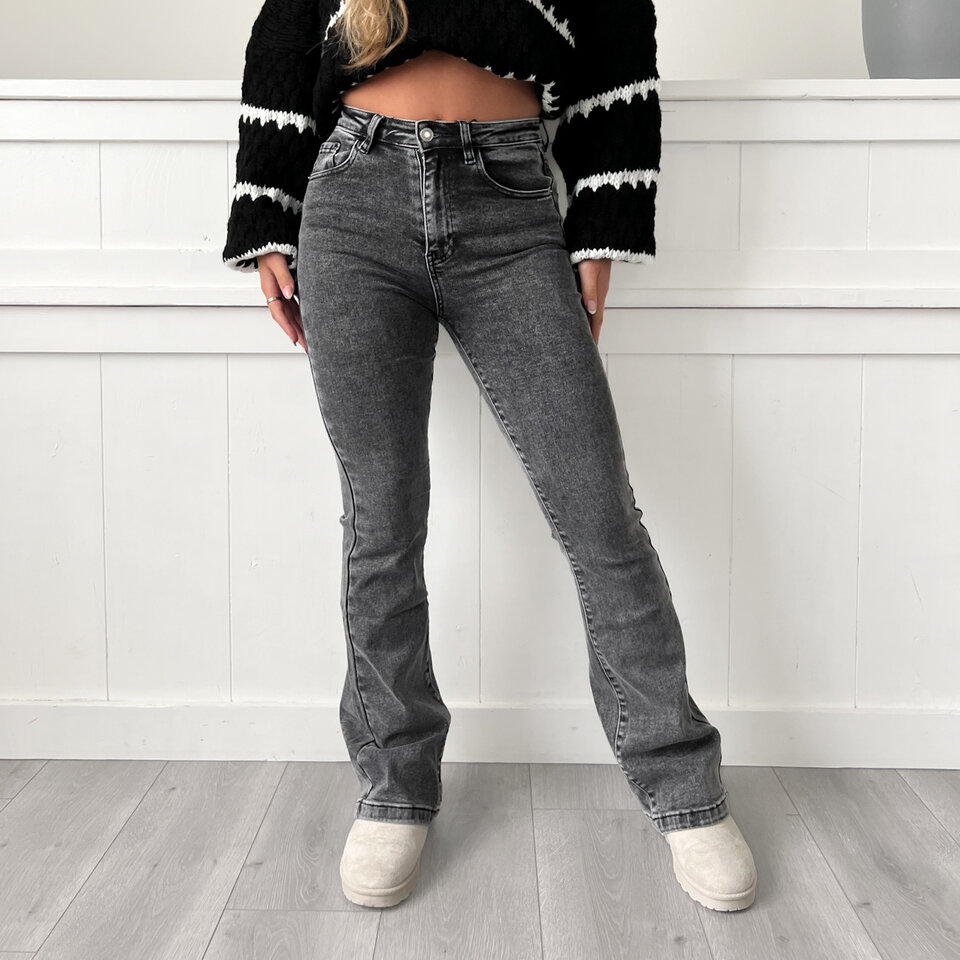 Rianne Flared Jeans Grijs