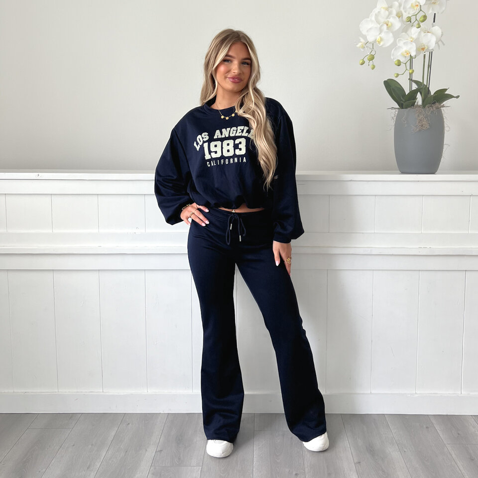 LA 1983 Flared Set Blauw