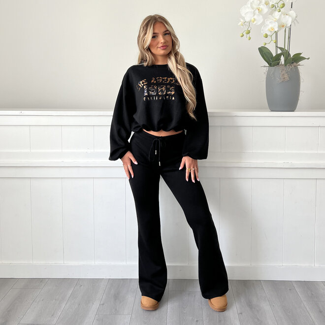LA 1983 Flared Set Zwart