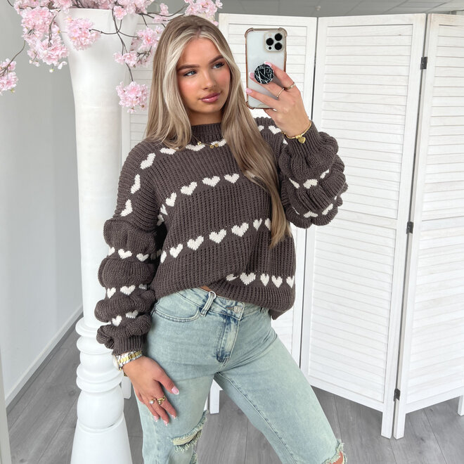 Hartjes Trui Taupe