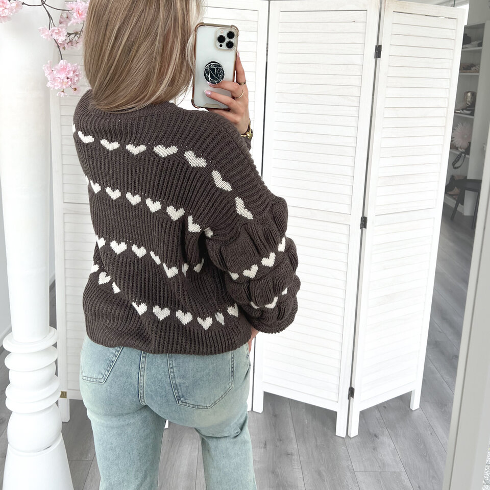 Hartjes Trui Taupe