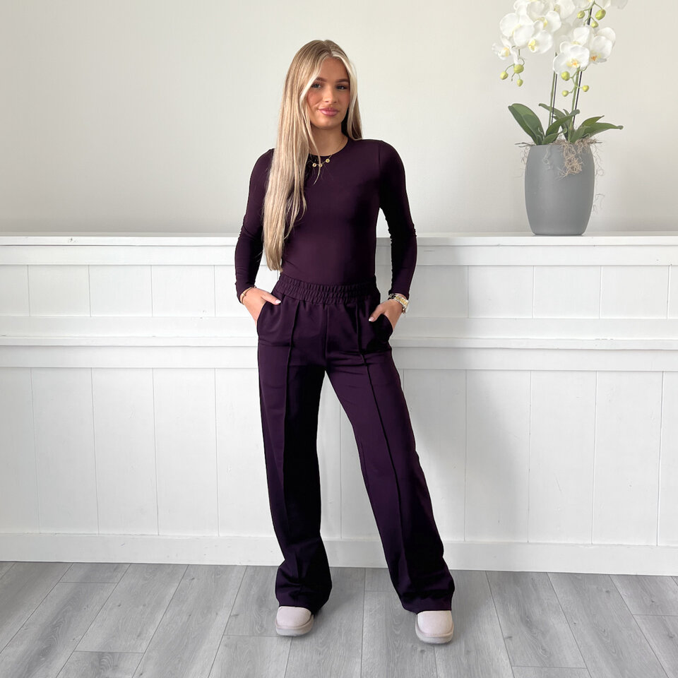 BY SWAN Pantalon Jog Aubergine