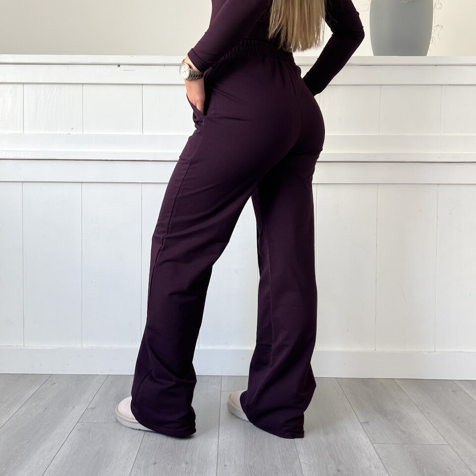 BY SWAN Pantalon Jog Aubergine