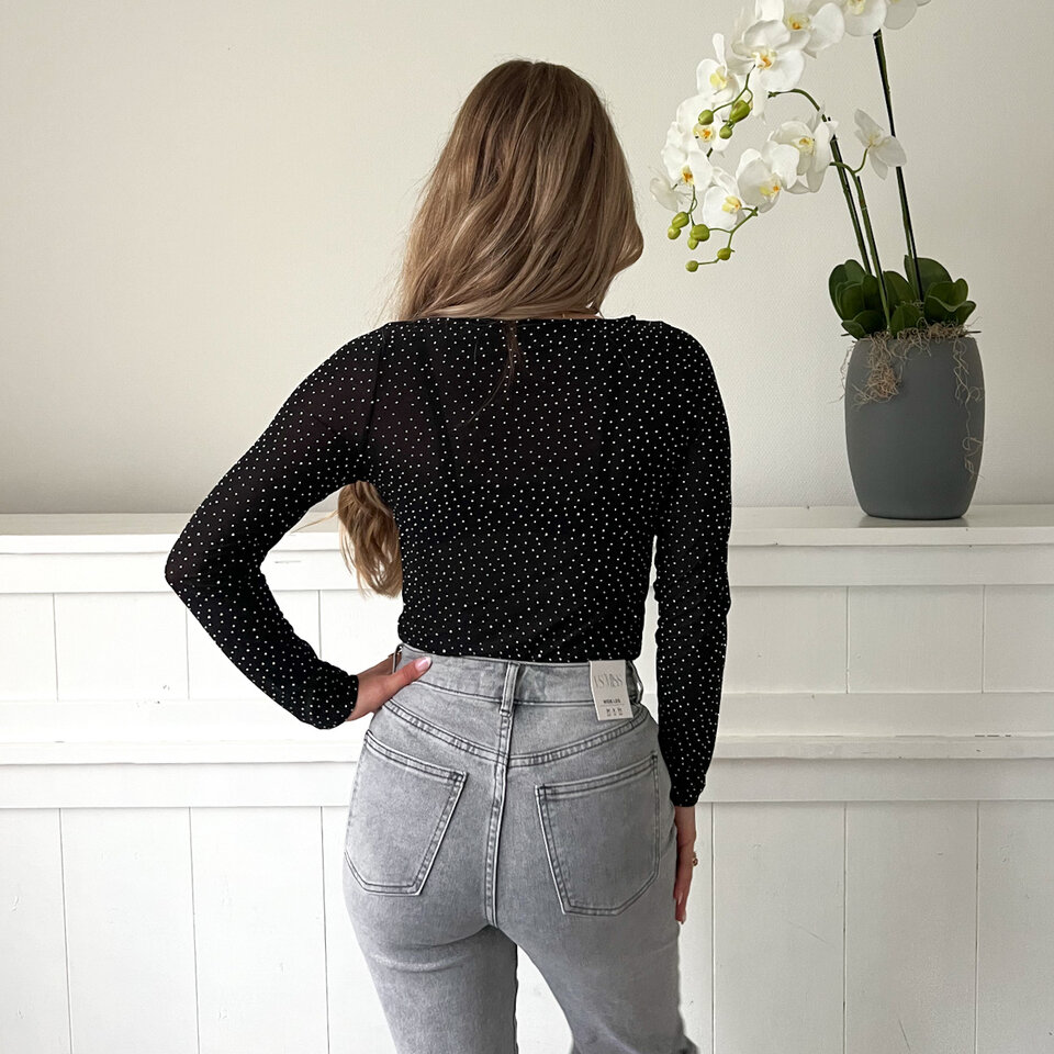 Diamantjes Body Zwart Zilver