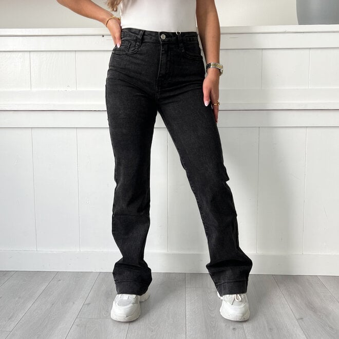 Audrey Wide Leg Jeans Zwart