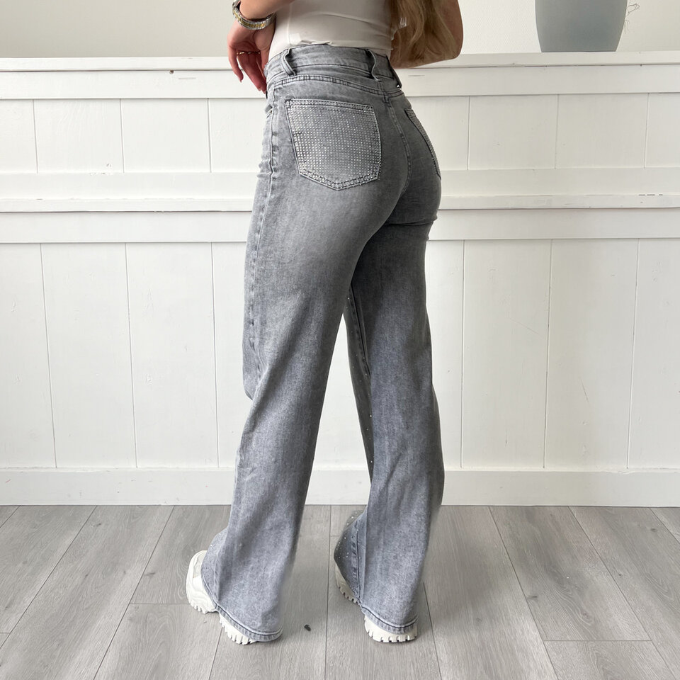 Izzy Sparkle Jeans Grijs