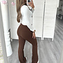 Flared Pantalon Bruin (licht)