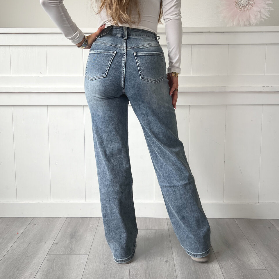 Imke Dad Fit Jeans Blauw