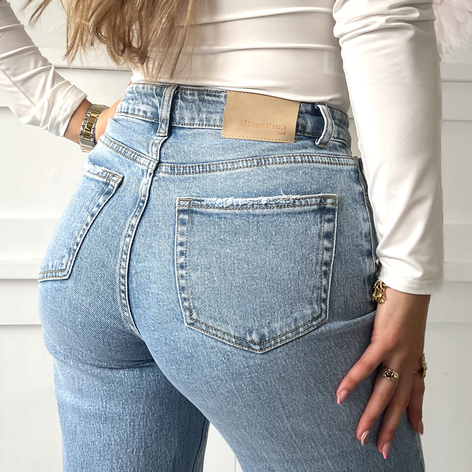 Vera Queen Hearts Tall Jeans Blauw