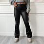 Coated Flared Jeans Zwart (petite)
