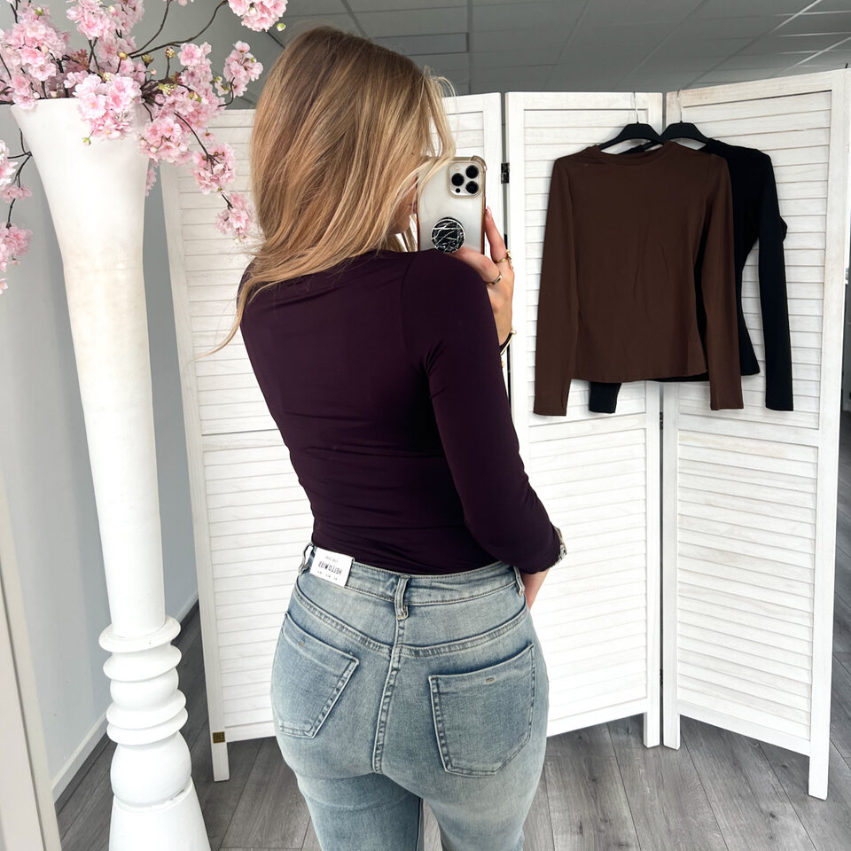 BY SWAN Top Aubergine