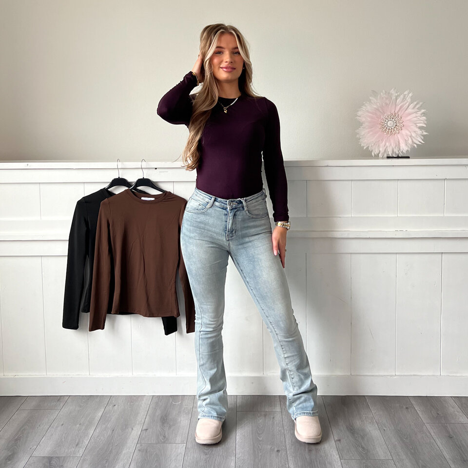 BY SWAN Top Aubergine