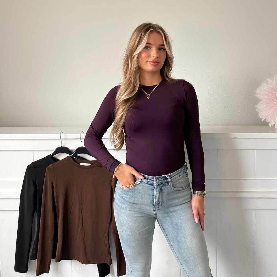 BY SWAN Top Aubergine