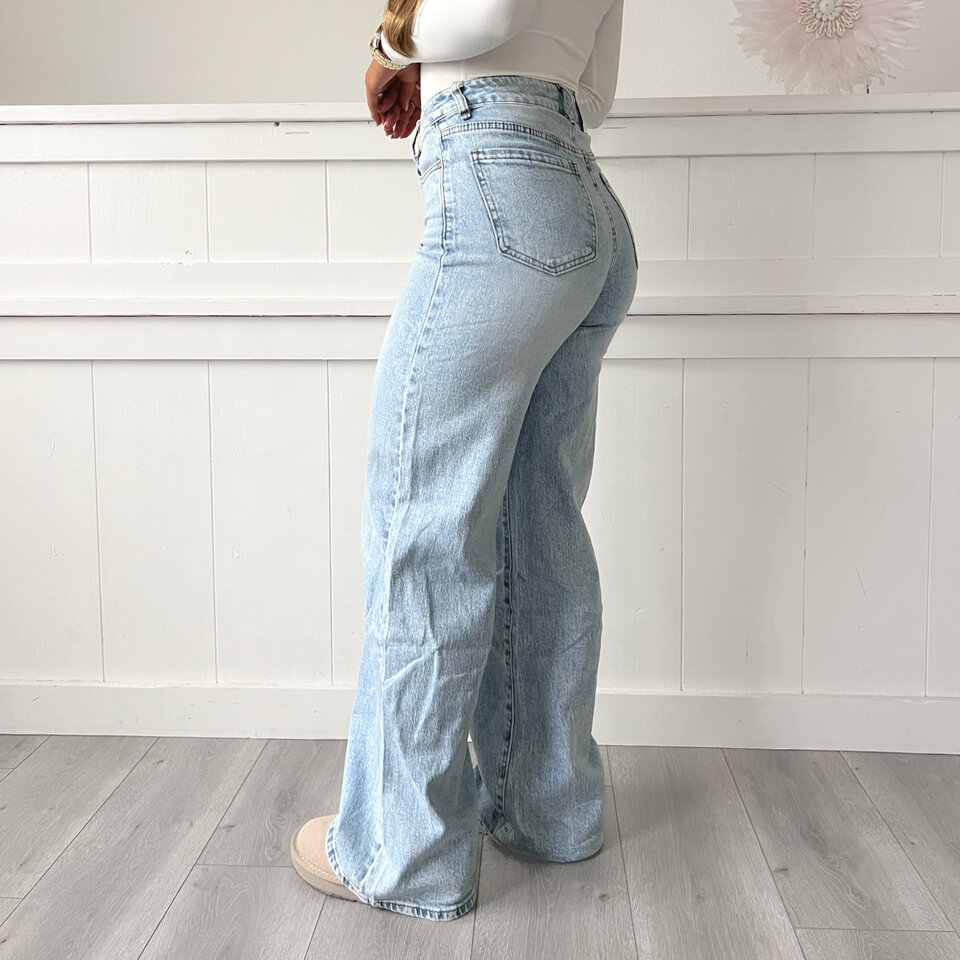 Coco Wide Leg Jeans Blauw Tall