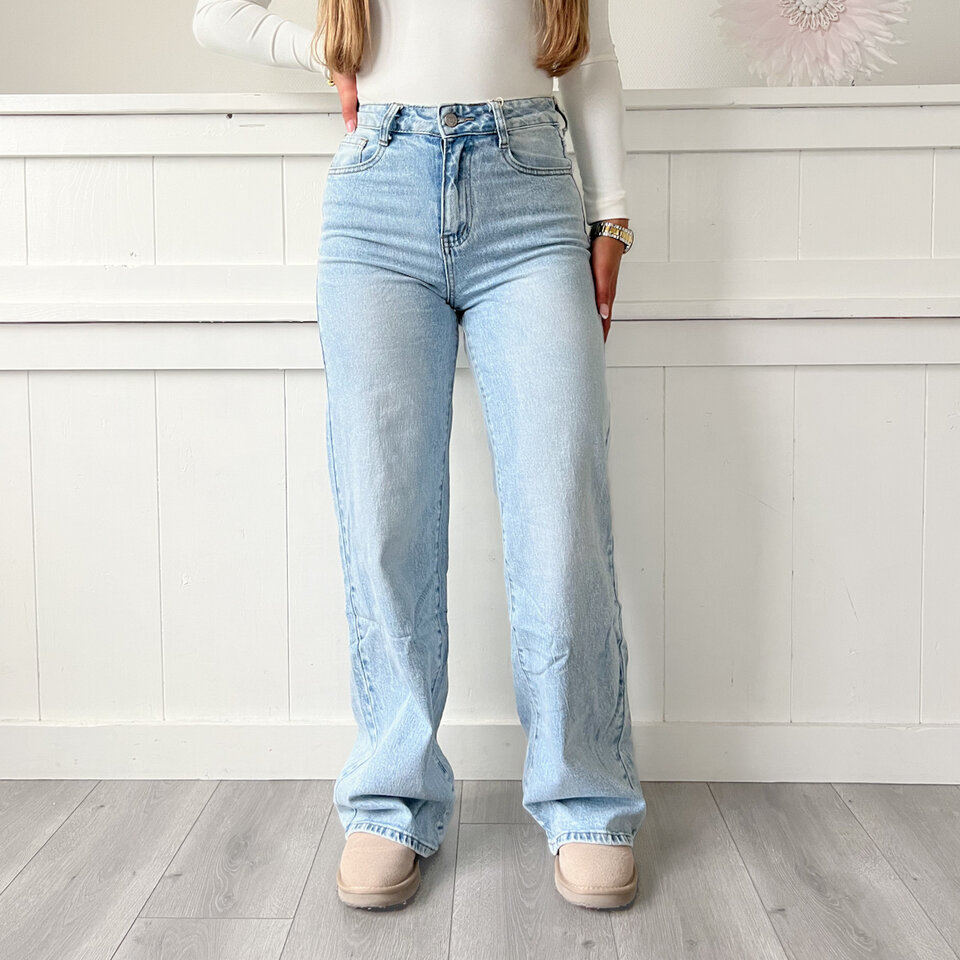 Coco Wide Leg Jeans Blauw Tall