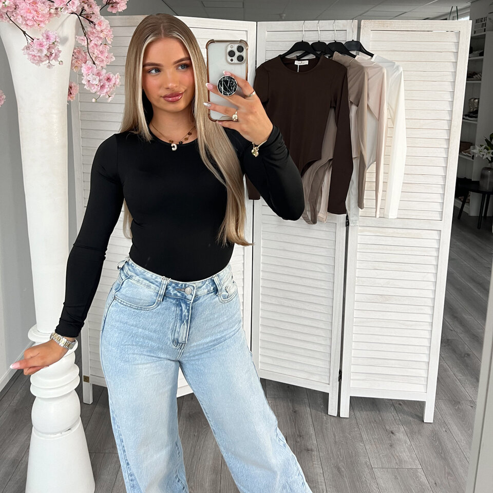 Queen Longsleeve Body Zwart