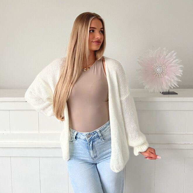 Zoe Ruffle Vestje Off White