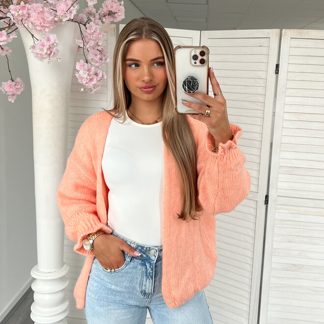 Zoe Ruffle Vestje Zalm