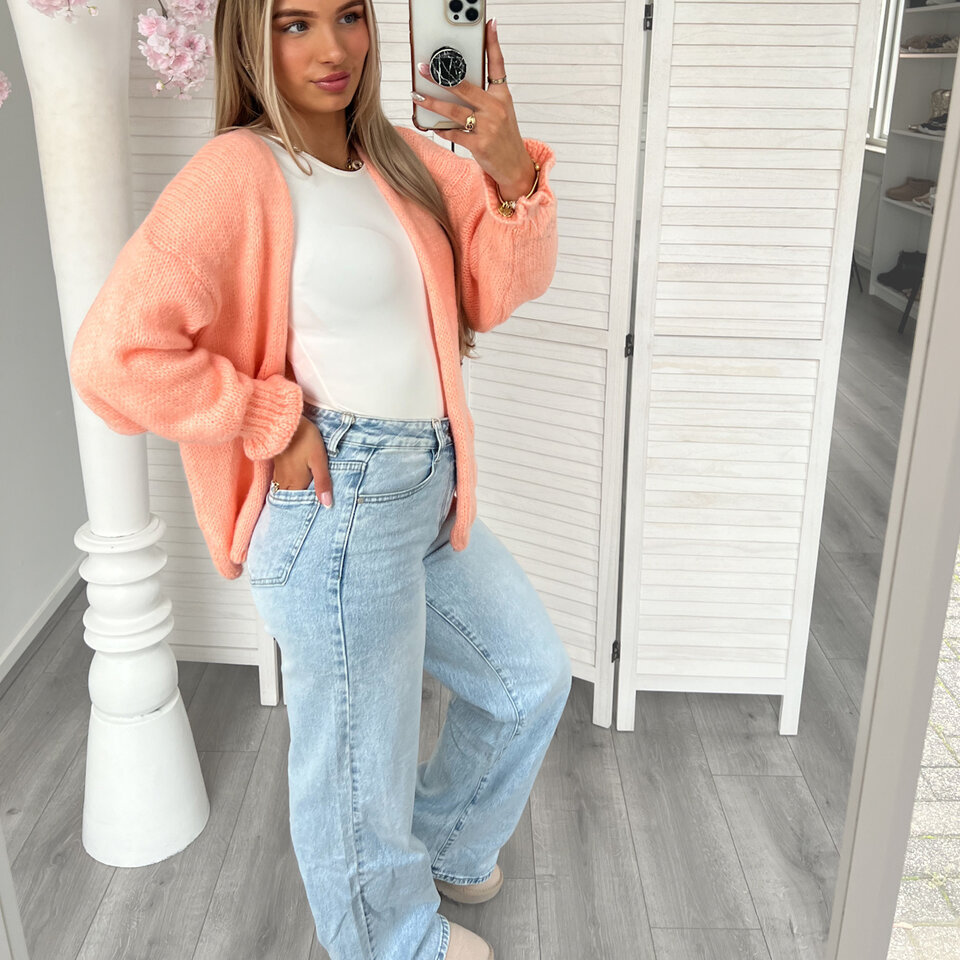 Zoe Ruffle Vestje Zalm