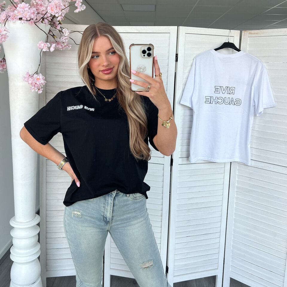 RIVE GAUCHE T-Shirt Zwart