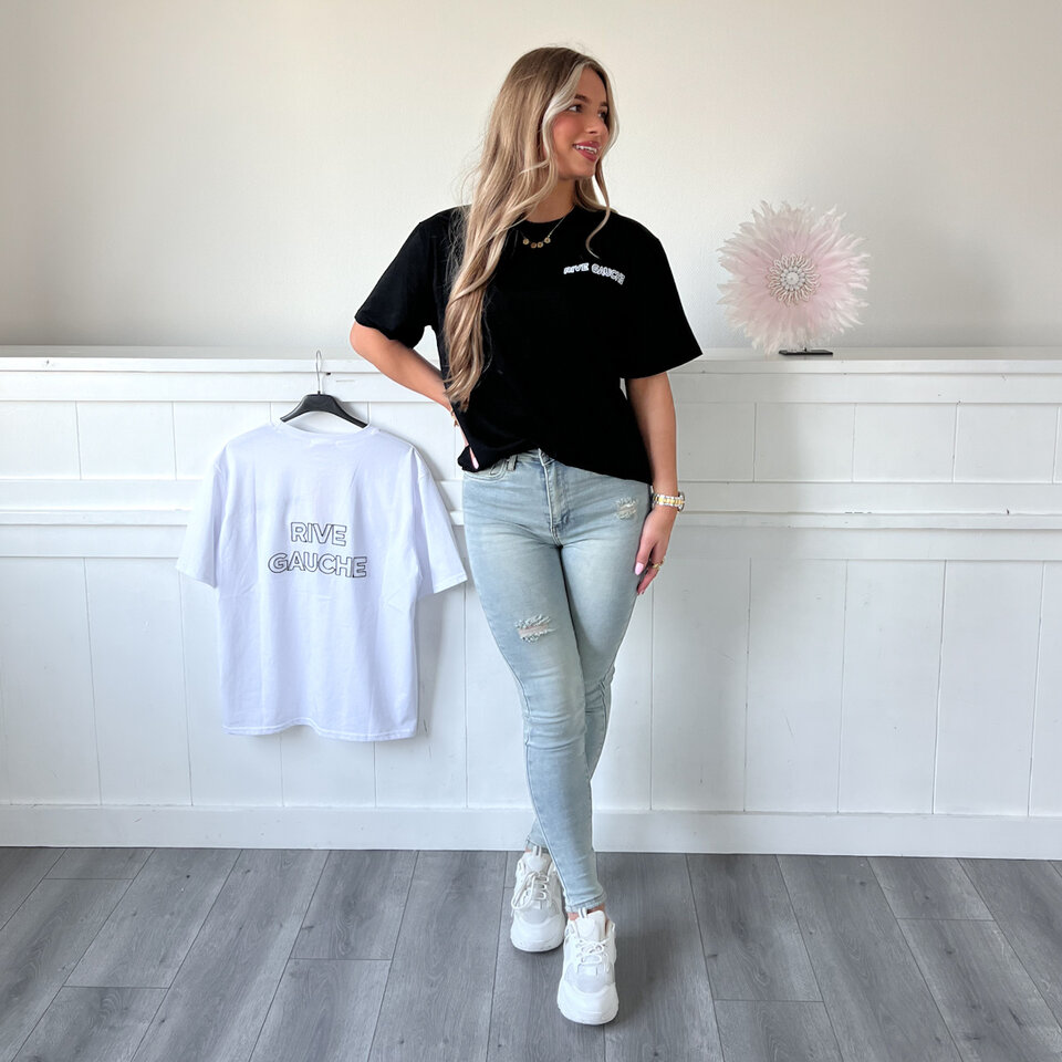 RIVE GAUCHE T-Shirt Zwart