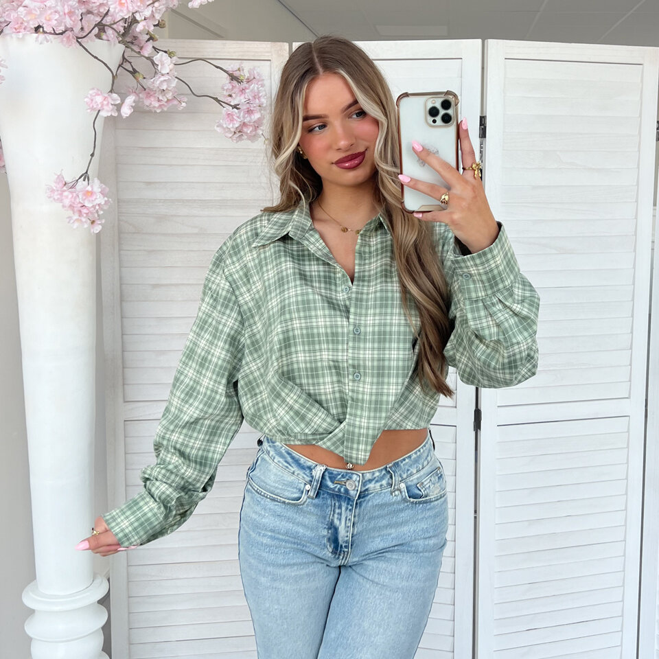 Jace Ruiten Blouse Groen