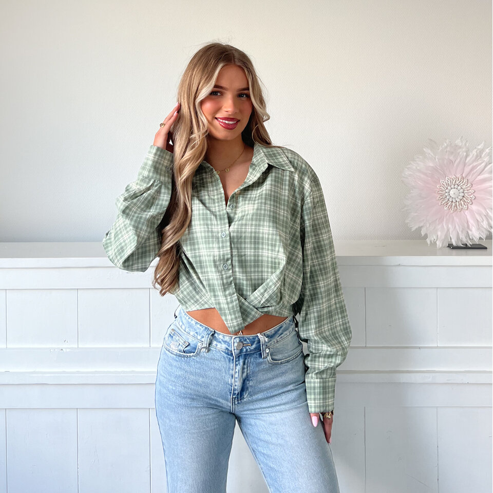 Jace Ruiten Blouse Groen
