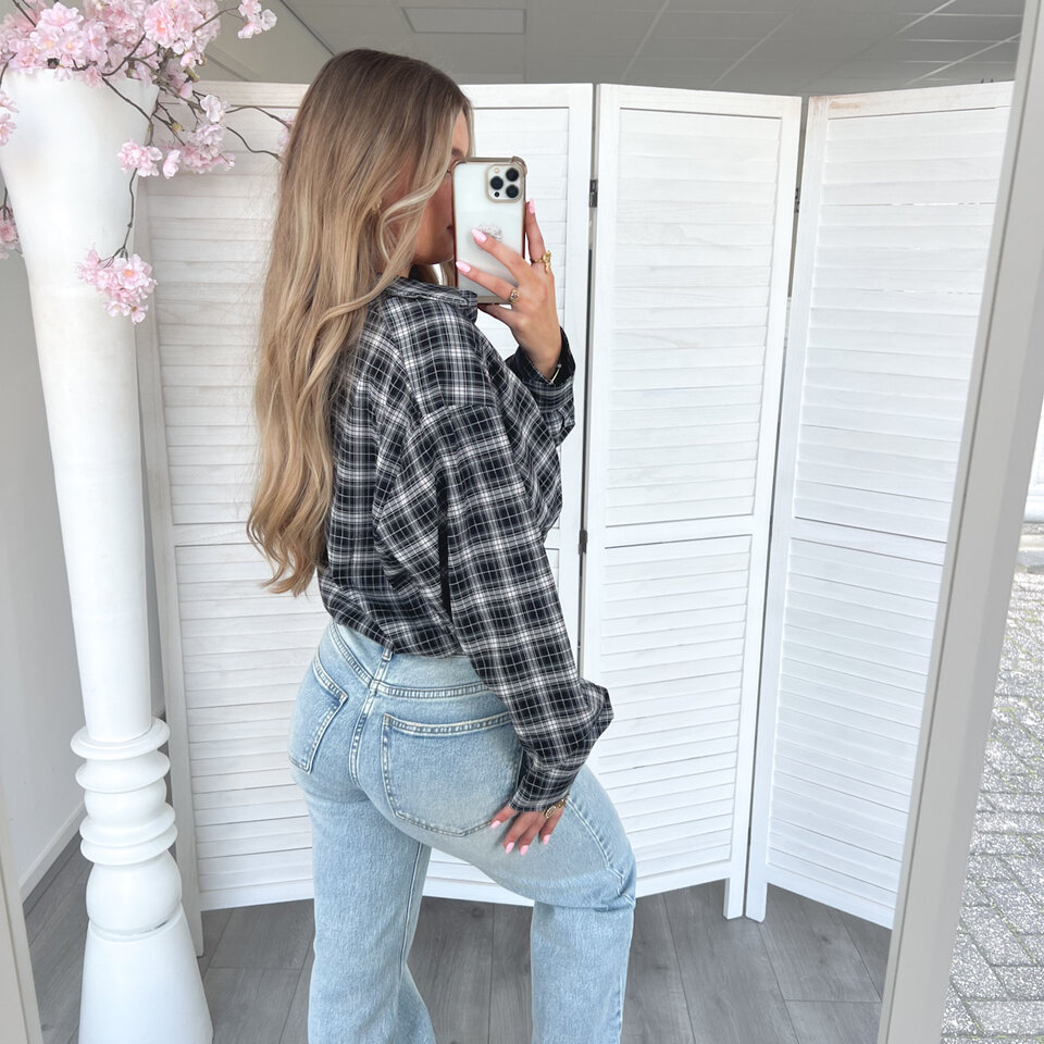 Jace Ruiten Blouse Zwart