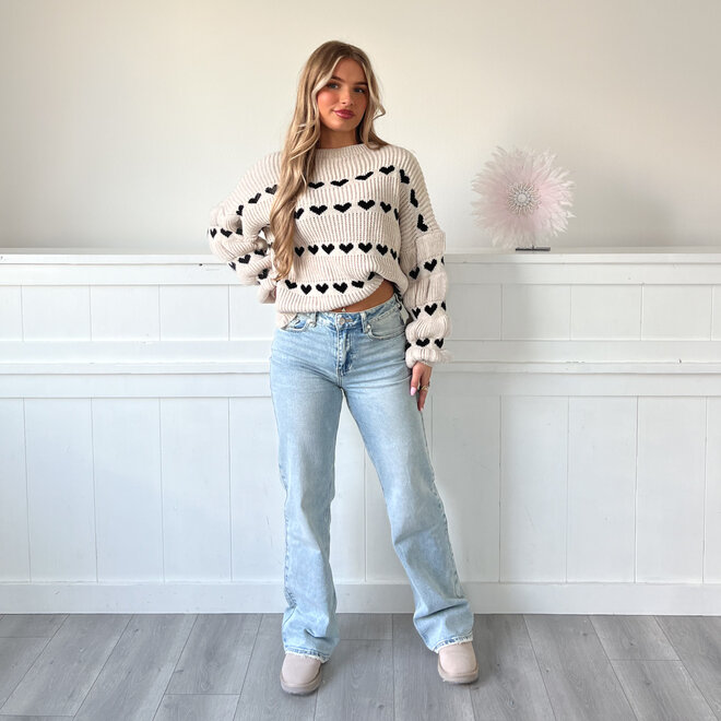 Hartjes Trui Beige