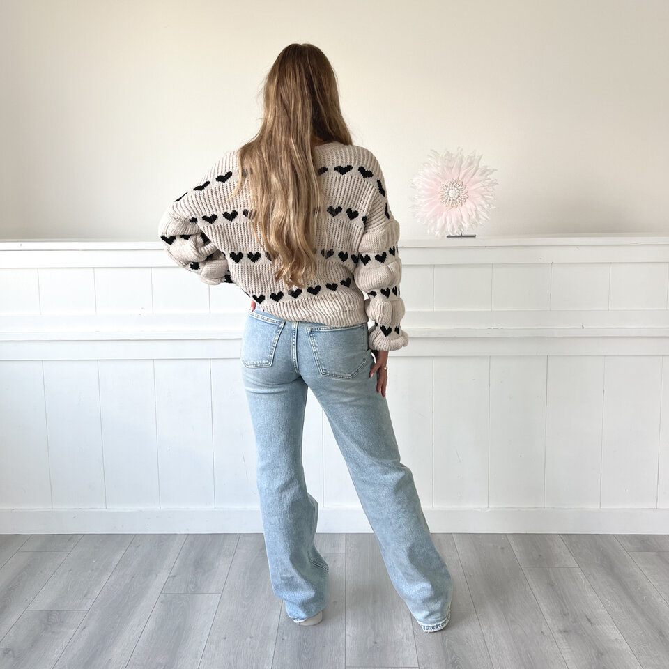 Hartjes Trui Beige