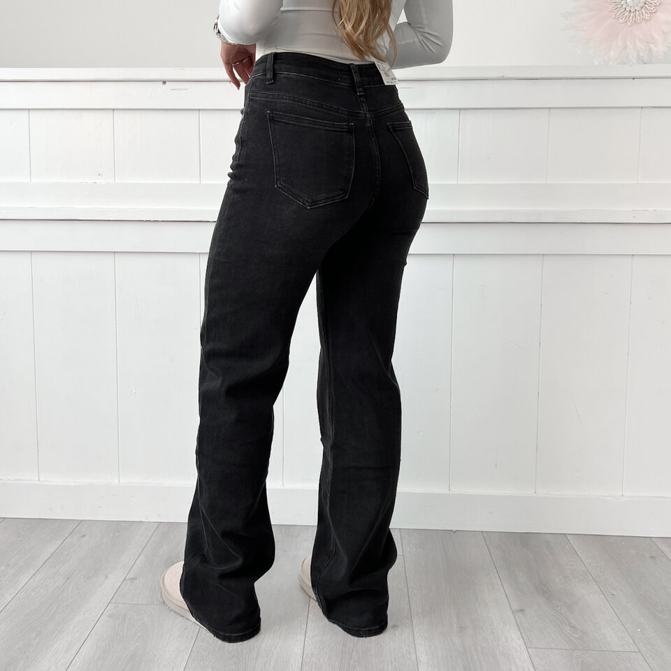 Kate Tall Wide Leg Jeans Zwart