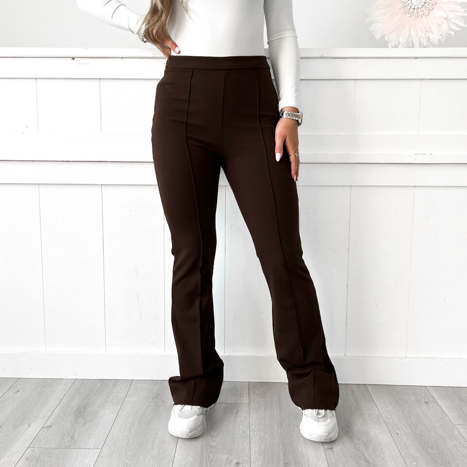 Flared Pantalon Choco (donker)