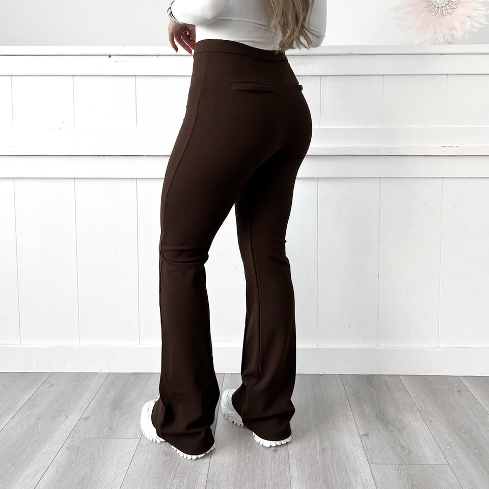 Flared Pantalon Choco (donker)