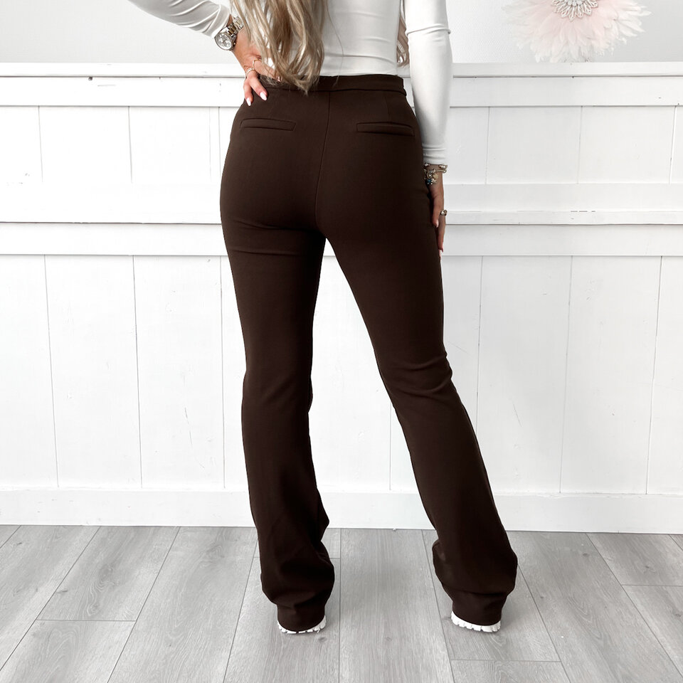 Flared Pantalon Choco (donker)