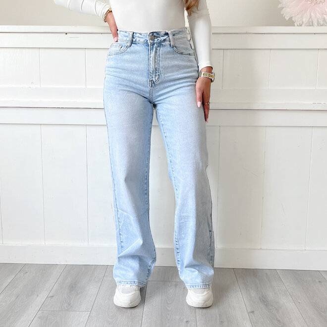 Alicia Wide Leg Jeans Blauw