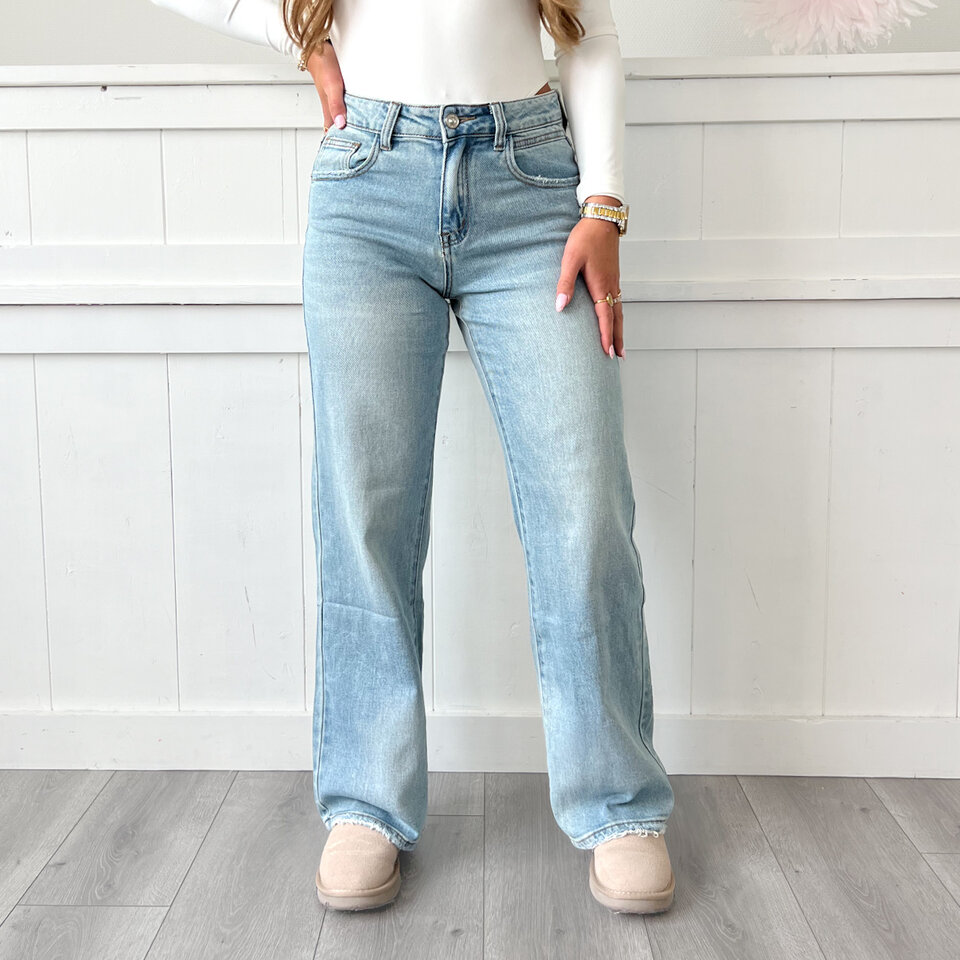 Valerie Straight Jeans Blauw