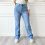 Meike VS Wide Leg Jeans Blauw
