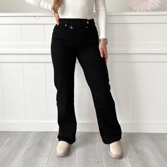 Lois Wide Leg Jeans Zwart