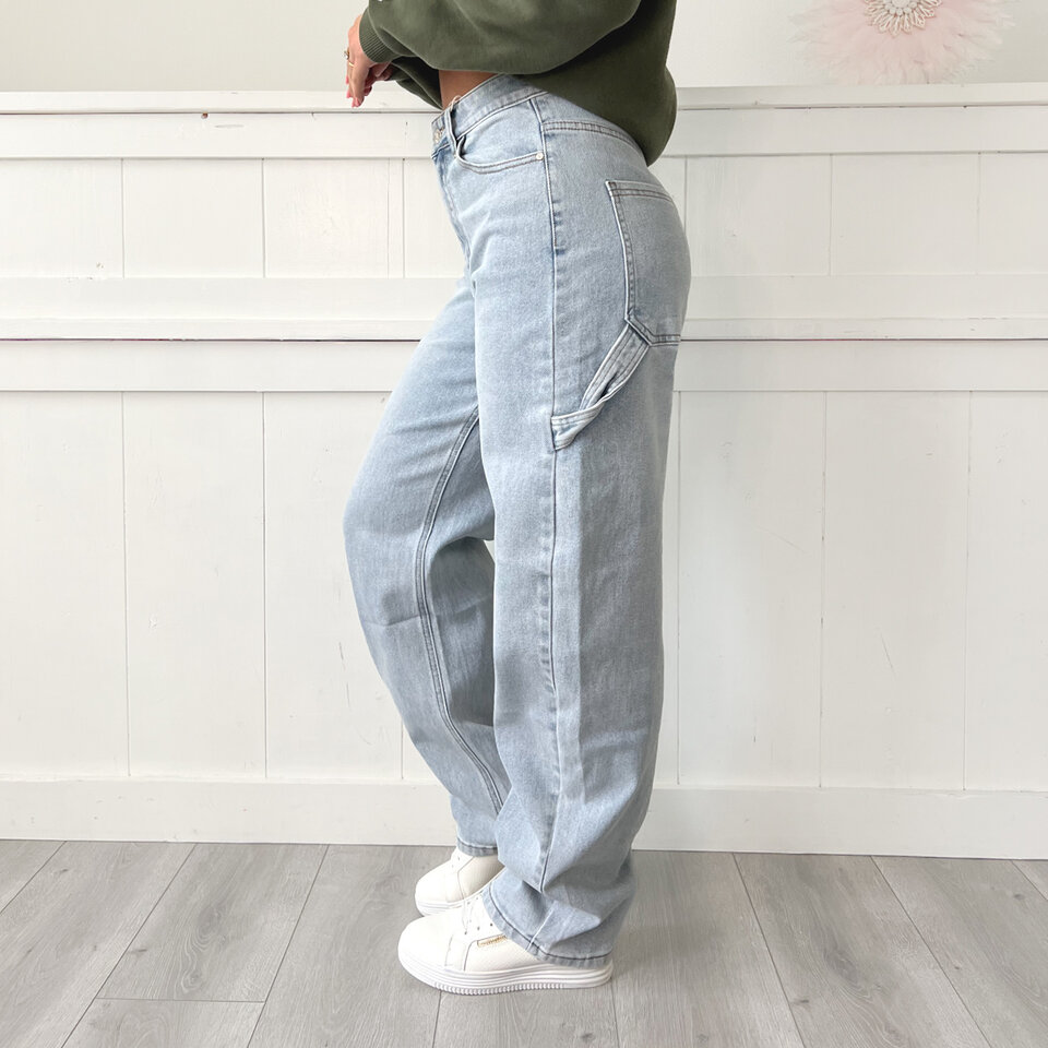 Kim Balloon Wide Jeans Blauw