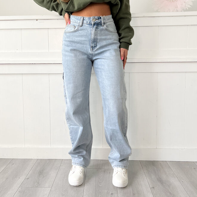 Kim Balloon Wide Jeans Blauw