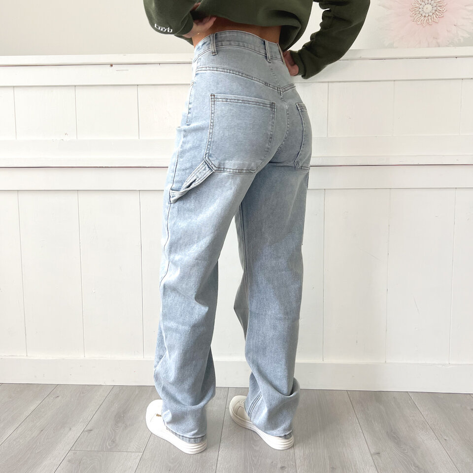 Kim Balloon Wide Jeans Blauw