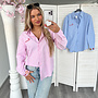 AMOUR Strepen Blouse Roze