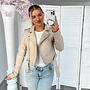 Mandy Leren Jacket Beige