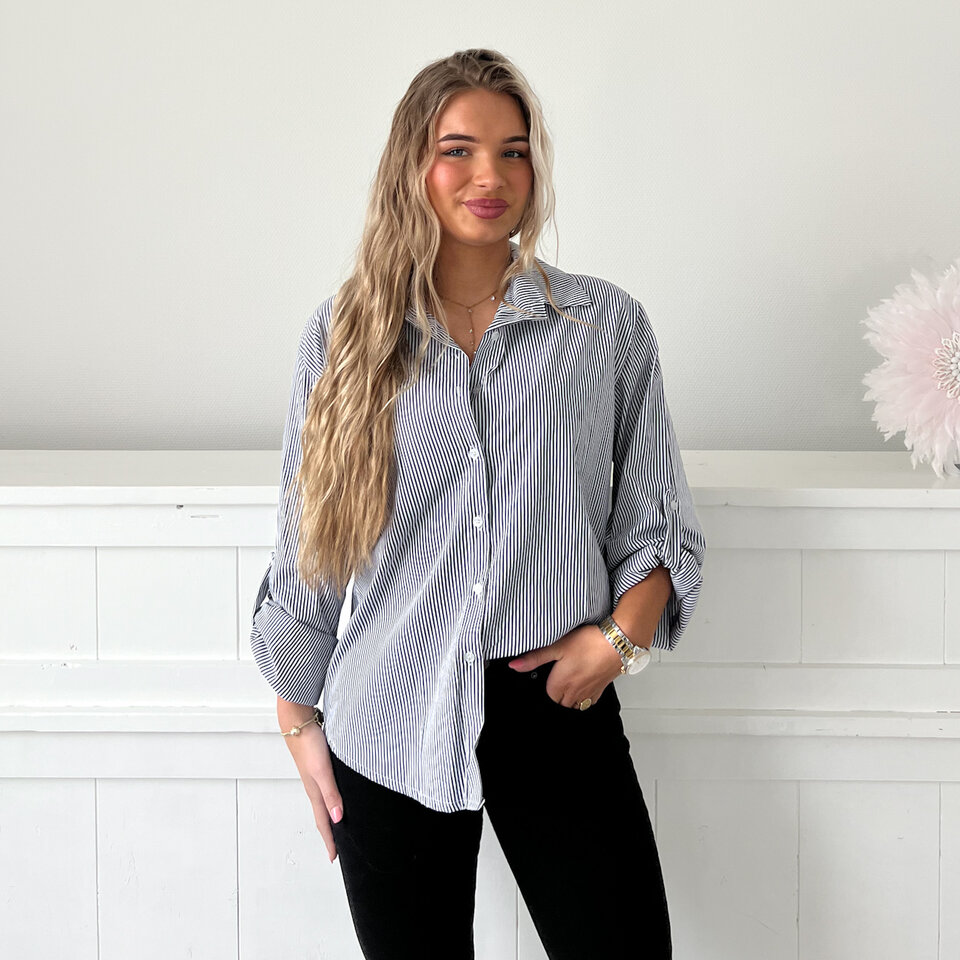 SOHO Strepen Blouse Grijs